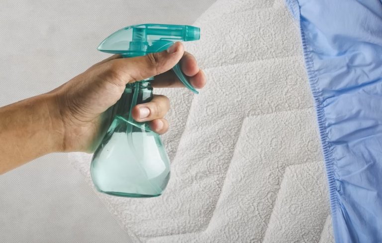 spray alcohol on bed