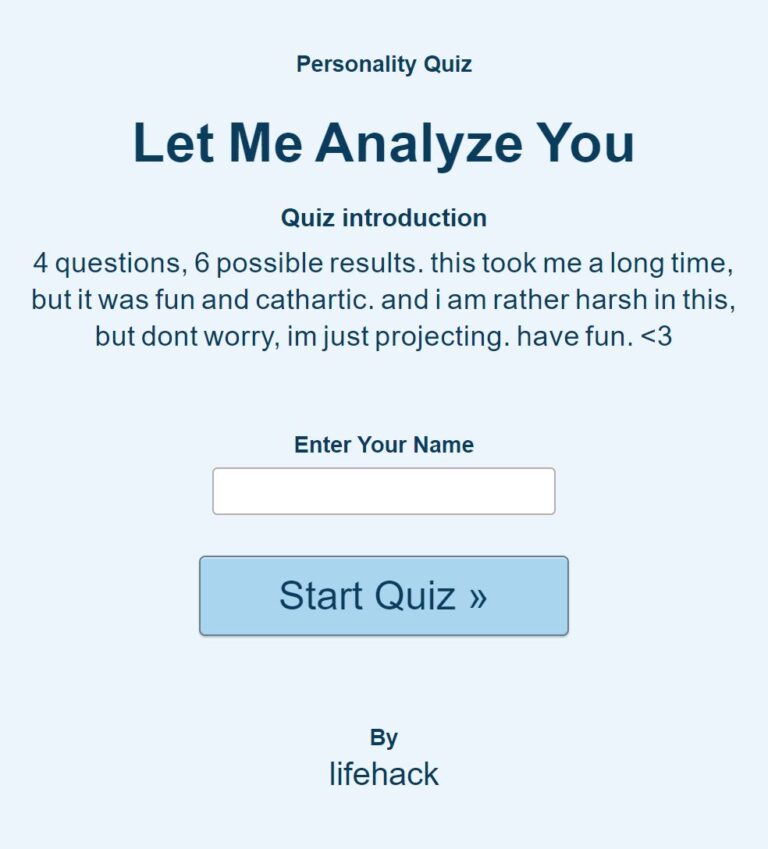 Let Me Analyze You